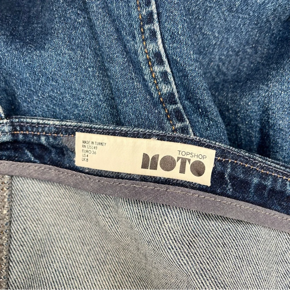 EUC Topshop Moto Zip Front Denim Dress - Picture 7 of 7